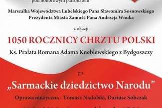 966-2016. Obchody rocznicy chrztu Polski w Zamościu i Tomaszowie Lubelskim