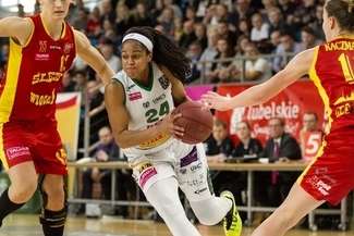 Jhasmin Player była w zakończonym sezonie jedną z najskuteczniejszych koszykarek Pszczółki AZS UMCS Lublin

Fot. Michał Piłat/azs.umcs.pl