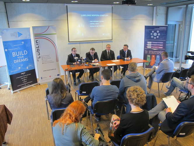 Poniedziałkowa konferencja prasowa na temat startupów w Lublinie