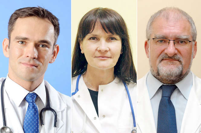 Ranking liderów, od lewej: dr n, med. Marek Derkacz, lek. med. Anna Bednarska, prof. dr hab. n. med. Andrzej Wysokiński