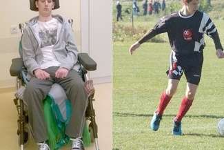 Na zabieg ma szansę m.in. 19-letni Marcin Hemperek, były piłkarz z Lublina (fot. archiwum rodzinne)