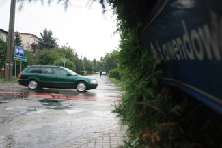 Do napadu doszło w sobotę przed północą przy ul. Lawendowej. Fot. Łukasz Minkiewicz