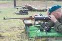 Jedną z najważniejszych konkurencji było strzelanie z karabinu maszynowego kbk ak (fot. LO w Kaliszu Pomorskim)