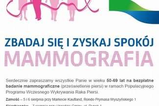 W trosce o zdrowie. Badania mammograficzne w powiecie zamojskim