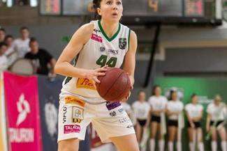 Kateryna Dorogobuzowa i inne zagraniczne koszykarki Pszczółki w środę rozpoczną zajęcia razem z zespołem 
FOT. AZS.UMCS.PL
