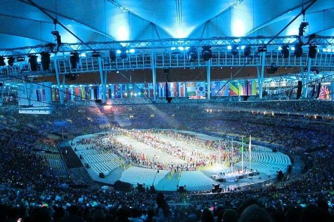 Stadion Maracana podczas ceremonii zamknięcia igrzysk olimpijskich, fot. Michał Beczek