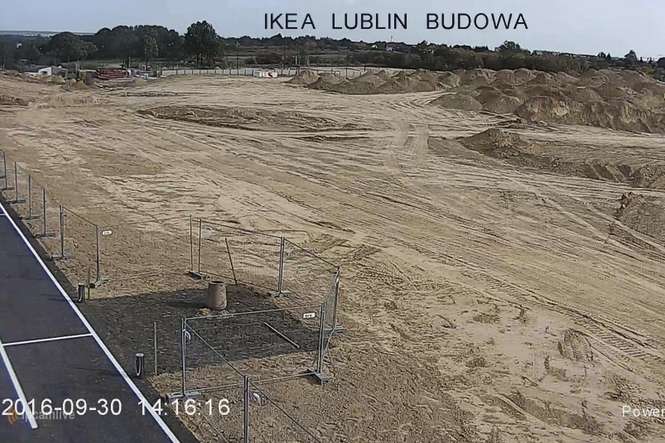 Budowa centrum handlowego IKEA w Lublinie - kamera z placu budowy