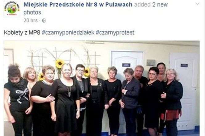 Na fotografii wystąpiła cała żeńska kadra Miejskiego Przedszkola nr 8 w Puławach, łącznie z dyrektor placówki. Wczoraj rano zdjęcie zniknęło z Facebooka