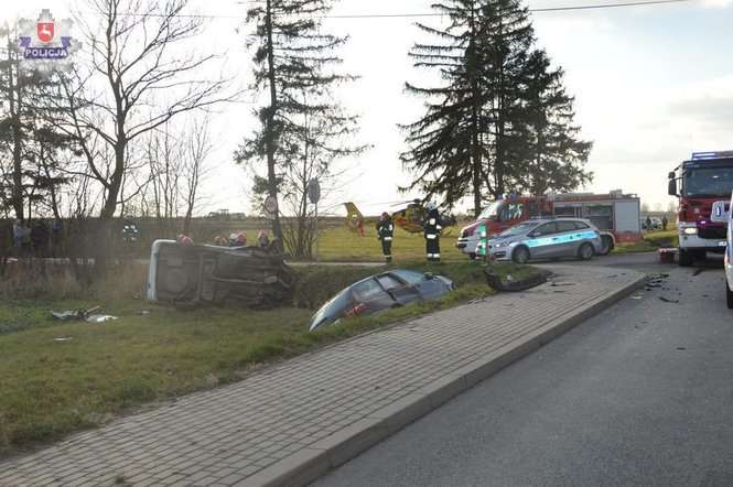 Wypadek w Sobieszynie (fot. Policja)