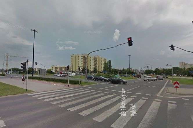 Do wypadku doszło na skrzyżowaniu Al. Kompozytorów Polskich z Al. Smorawińskiego w Lublinie (fot. Google Street View)