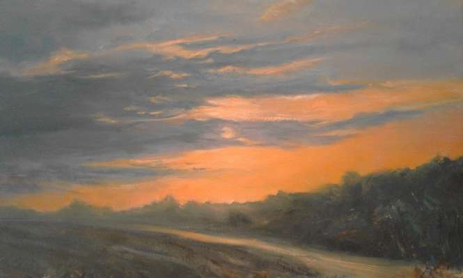 fot. obraz Urszuli Uklejewskiej "Zachód słońca"