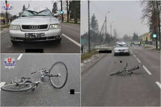 Terespol: Potrącenie rowerzysty. 73-latek nie żyje