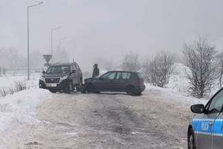 Kolizja w miejscowości Udrycze