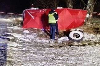 Wypadek w Biszczy (fot. KPP Biłgoraj)