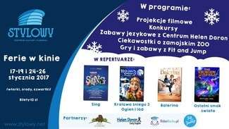 Ferie 2017 w Zamościu. Program seansów w CKF Stylowy