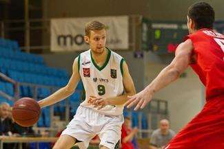 Bartłomiej Karolak był najskuteczniejszym zawodnikiem meczu, fot. azs.umcs.pl