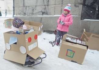 Zamienili sanki w samochody, a Żmigród w zjeżdżalnię (zdjęcia)