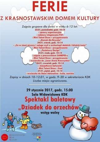 Ferie 2017 z Krasnostawskim Domem Kultury