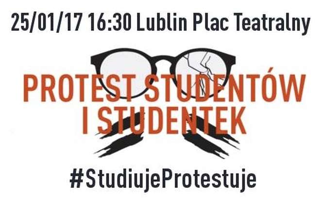 Plakat informujący o proteście w Lublinie. Mat. organizatora