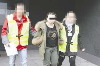 Iwona K. po zatrzymaniu przez policję