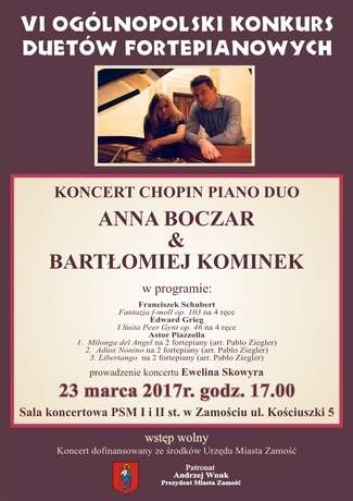 Ogólnopolski konkurs duetów fortepianowych „Grajmy Razem” w Zamościu