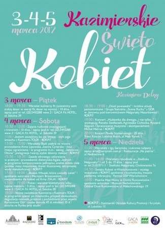 Kazimierskie Święto Kobiet 2017. Program wydarzeń