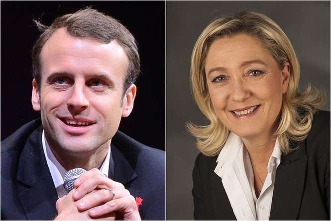 Według wstępnych wyników wyborów prezydenckich we Francji do II tury przejdą Emmanuel Macron i Marine Le Pen
