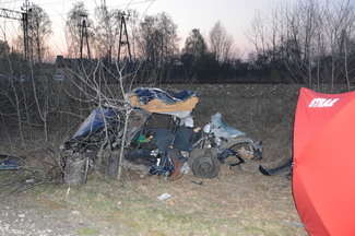 Wypadek na przejściu kolejowym w Chełmie