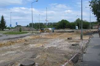 Po dawnym skrzyżowaniu ulic Zielnej i Obłońskiej nie ma już ani śladu. Niedługo pojawi się tu rondo