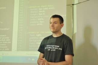 Radosław Gryczan podczas jednego ze swoich wystąpień
