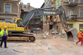 Rozbiórka kamienicy przy ul. Lubartowskiej w Lublinie