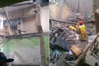 Lubartowska: Kamienica od środka zaraz po katastrofie (zdjęcia)