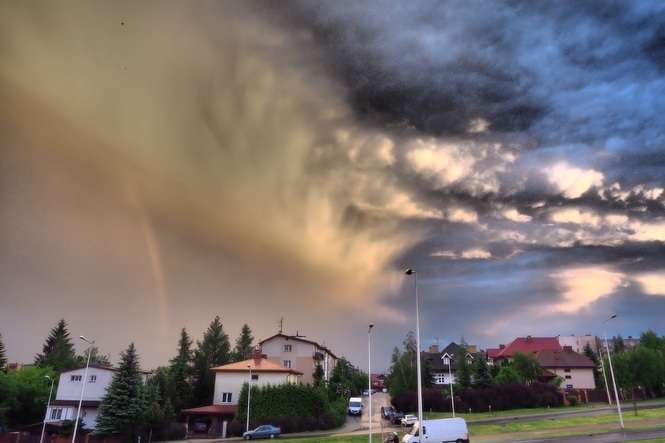 Chmury burzowe nad  Lublinem