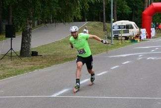 Maciej Staręga na mecie mistrzostw województwa lubelskiego
