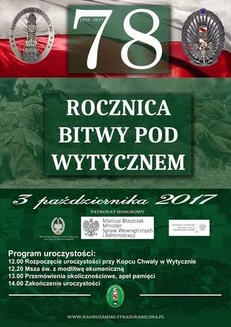 78. rocznica bitwy pod Wytycznem. Program uroczystości