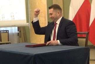 Konferencja wojewody Przemysława Czarnka ws. nowych nazw ulic w Lublinie