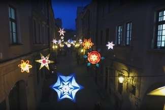 Lublin: Iluminacje świąteczne w Lublinie. Zobacz film z drona