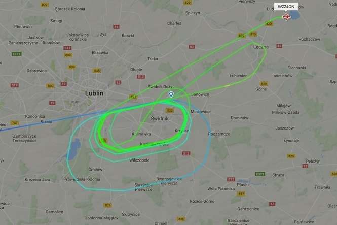 Samolot Wizz Air krążył nad Lublinem kilkadziesiąt minut