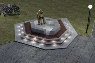 Zgodnie z koncepcją przedstawioną przez społeczny komitet, pomnik miałby formę granitowej instalacji-ławki w kształcie granic Polski. Na tej konstrukcji miałyby siedzieć odlane z brązu, przytulające się postacie Lecha i Marii Kaczyńskich