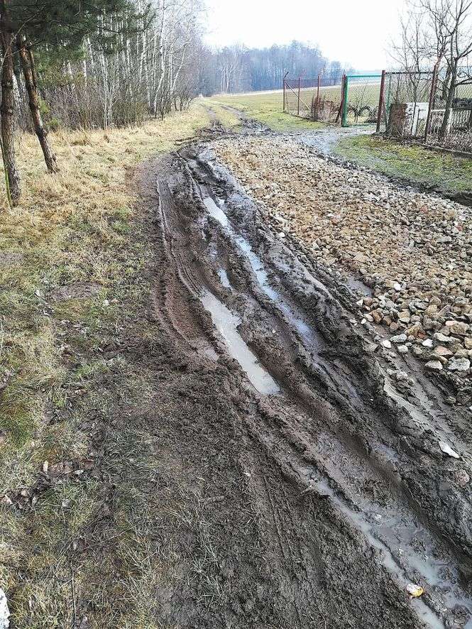 W gminie Żyrzyn nie brakuje lokalnych dróg, które wczesną wiosną pokrywa gruba warstwa błota<br />
