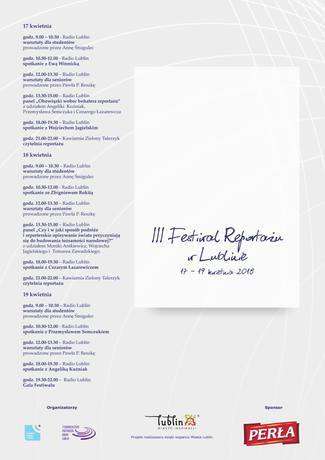 Festiwal reportażu w Lublinie: Jagielski, Łazarewicz, Kuźniak, Reszka