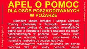 Terespol: Miasto apeluje o pomoc dla pogorzelców