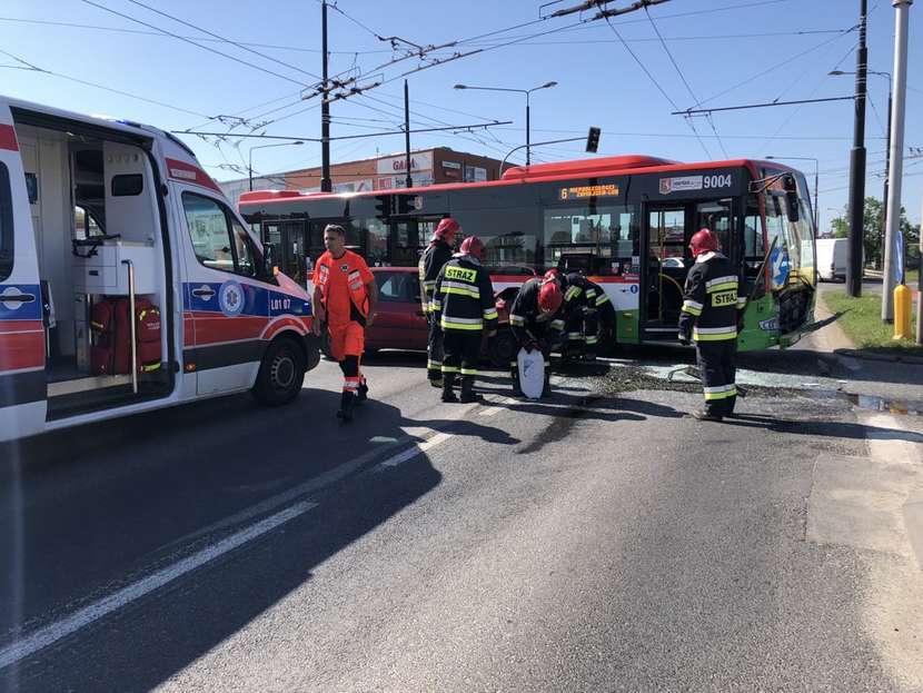 Wypadek na skrzyżowaniu al. Unii Lubelskiej i ul. Zamojskiej w Lublinie