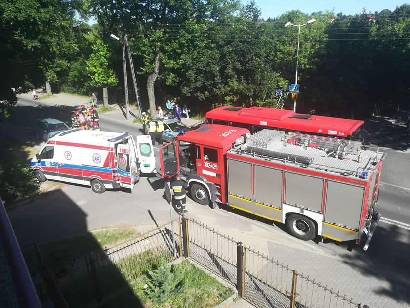 Wypadek na ul. Mickiewicza w Lublinie
