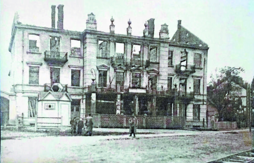 Zniszczony budynek hotelu „Bristol” (1918 r.)