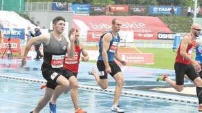 Dominik Kopeć (pierwszy z lewej) zdobył 2 złote medale w czasie mistrzostw Polski w Lublinie