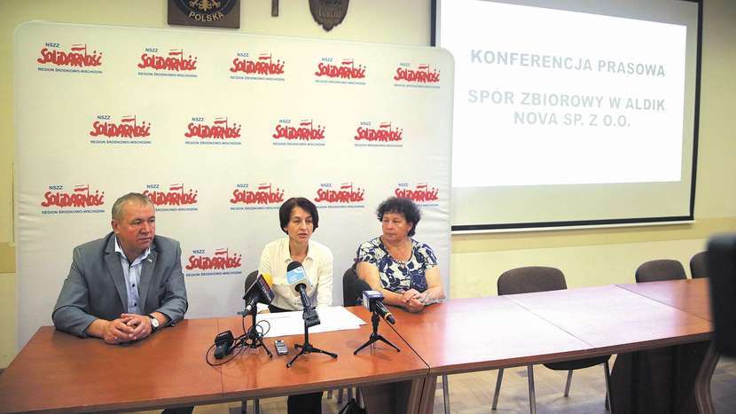 Konferencja prasowa zorganizowana w siedzibie lubelskiego NSZZ Solidarność