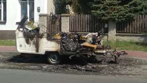 Pożar przyczepy kempingowej. To było podpalenie?