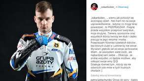 Oskar Bober przeprasza na Instagramie. "Nie mam nic na swoje usprawiedliwienie"
