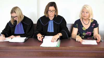 Magdalena Zarzycka-Redwan podczas rozprawy w Sądzie Okręgowym w Lublinie